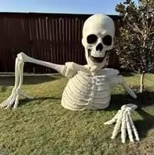 Giant Skeleton Ground breaker Halloween Prop