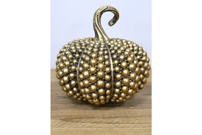Gold Decorative Pumpkin with Bubble Texture