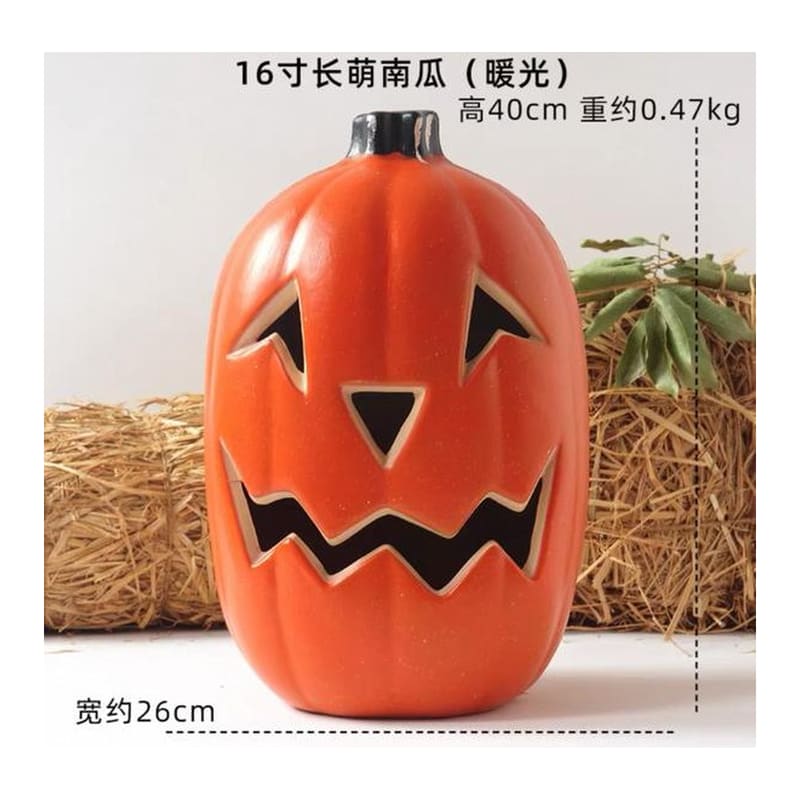 Black Smiley Jack-O-Lantern Halloween Pumkpin Decor
