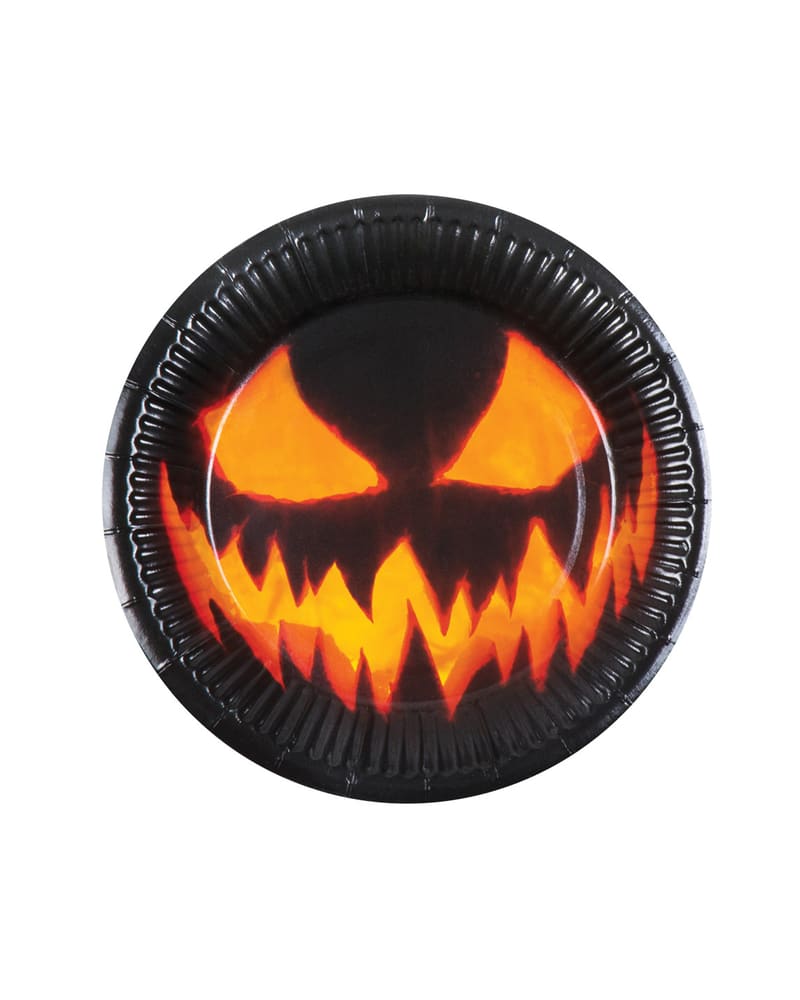 Creepy Pumpkin Paper Plates (10 Pack)
