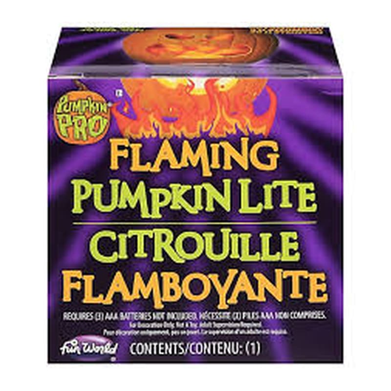 Fun World Flaming Pumpkin Lite Halloween Decoration