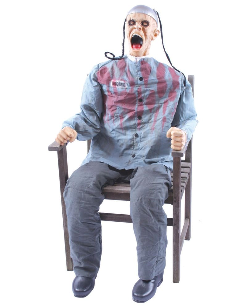 Death Row lifesize animated inmate prop; chair not included