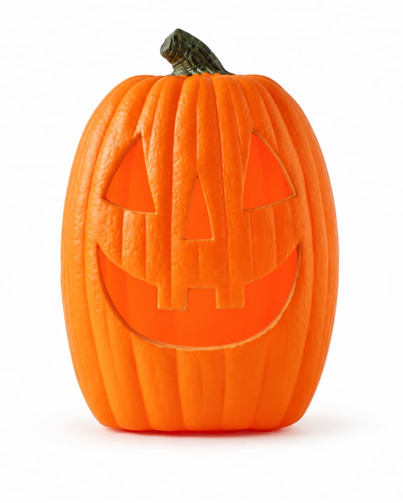 Spooky Light Up Jack-O-Lantern Pumpkin Halloween Decoration on a white background
