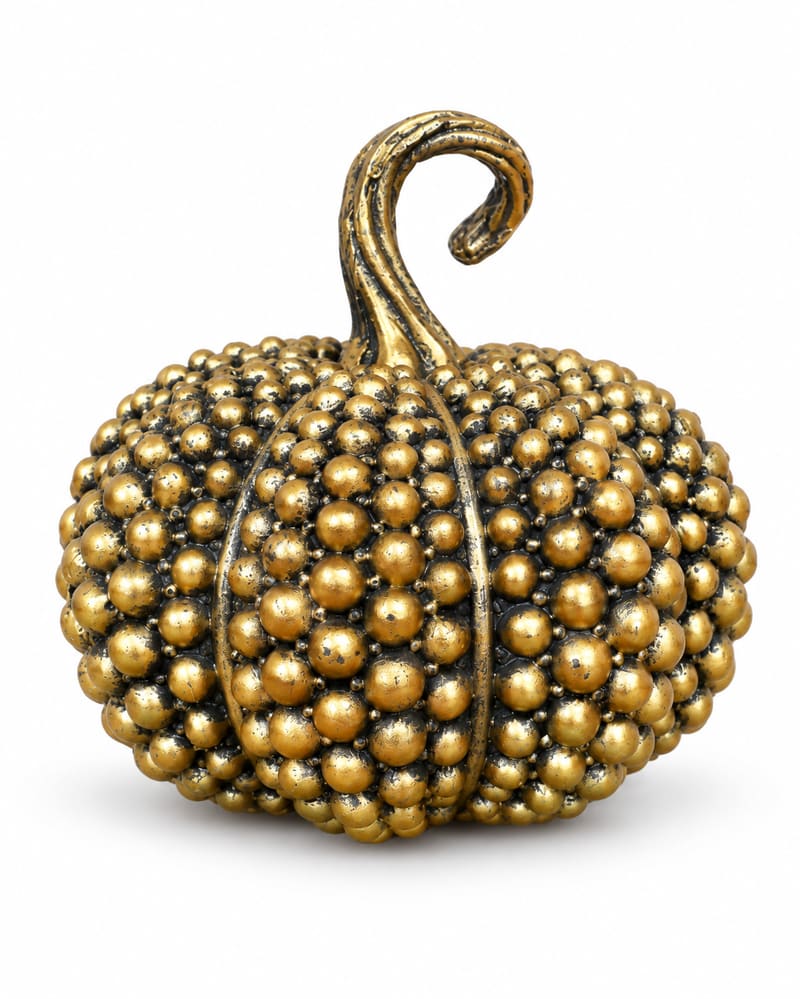 Gold Decorative Pumpkin with Bubble Texture
