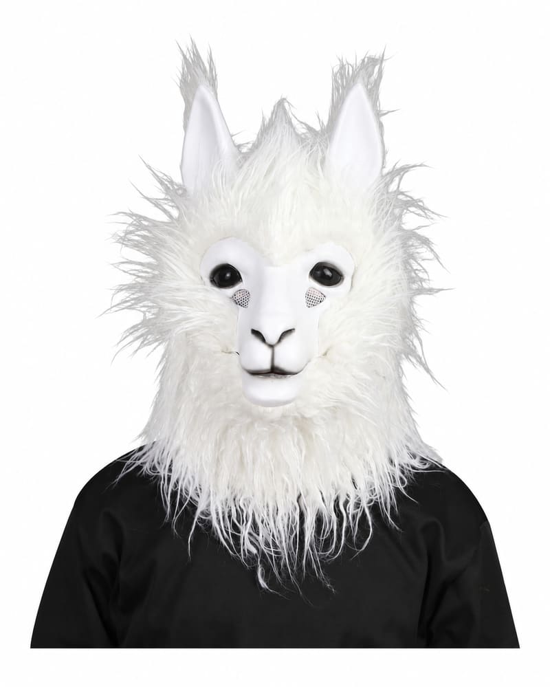 Adult Alpaca Mask with Moving Mouth