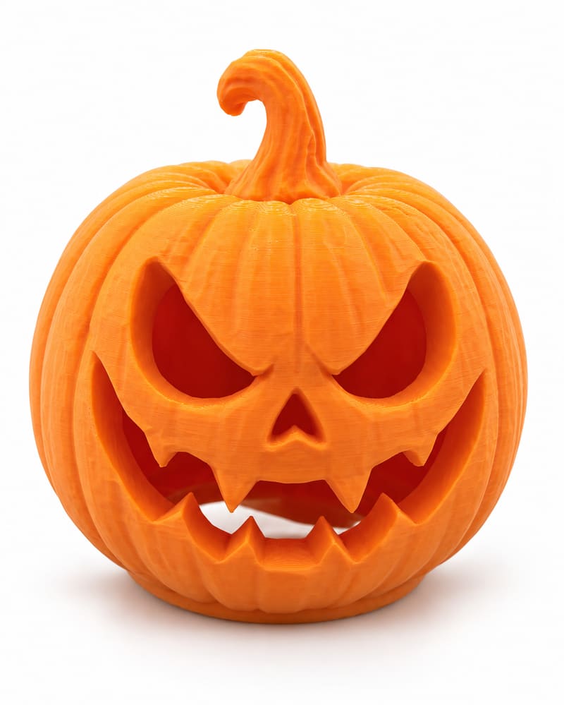 3D Printed Large Jack-o-Lantern Pumpkin Decoration