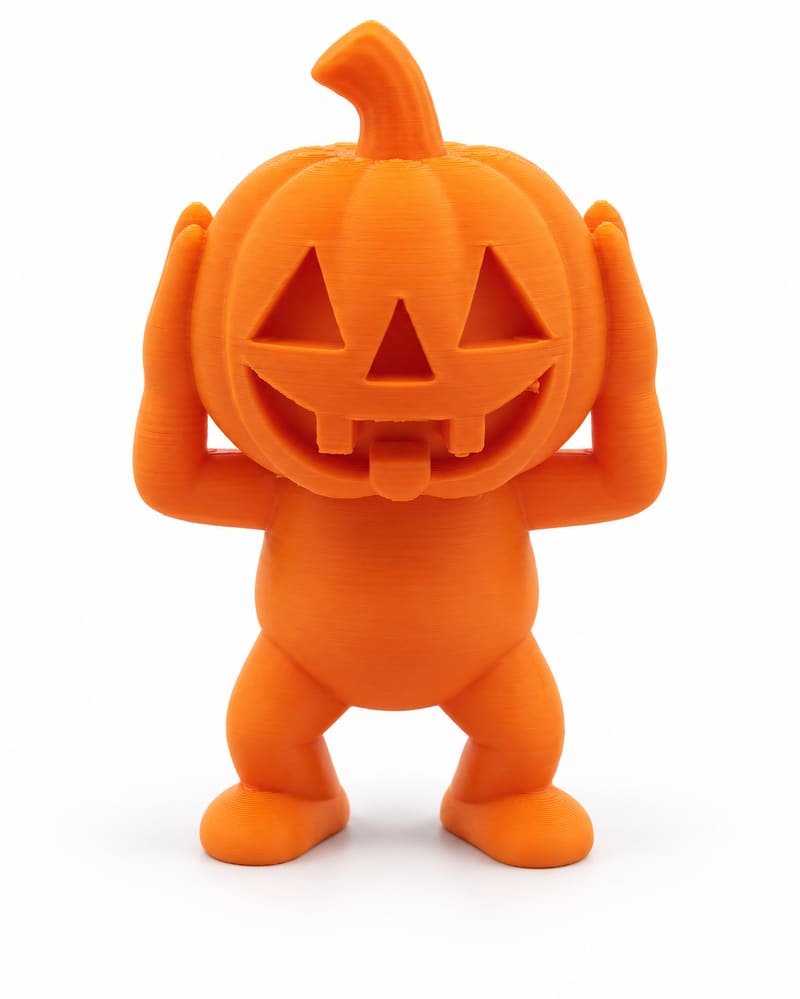 3D Printed Little Pumpkin Guy Figure