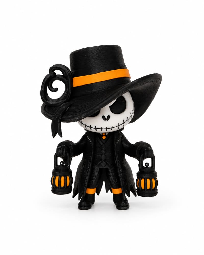 Skeleton Lantern Keeper – 3D Printed Halloween Decoration
