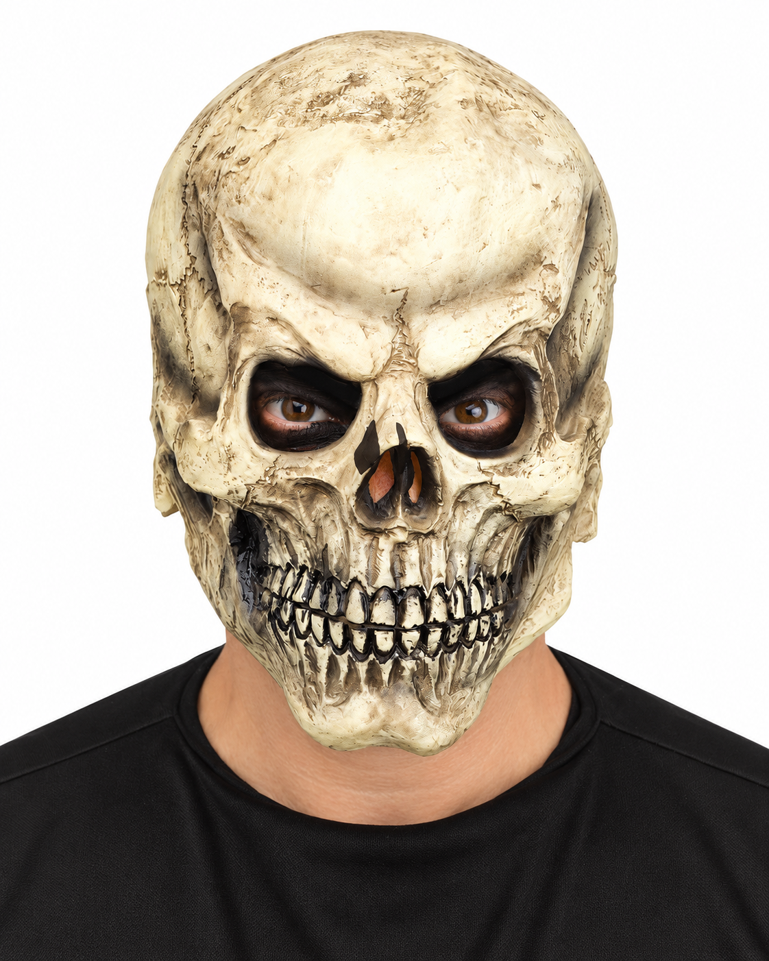 Brown Skull Overhead Mask – white background product image