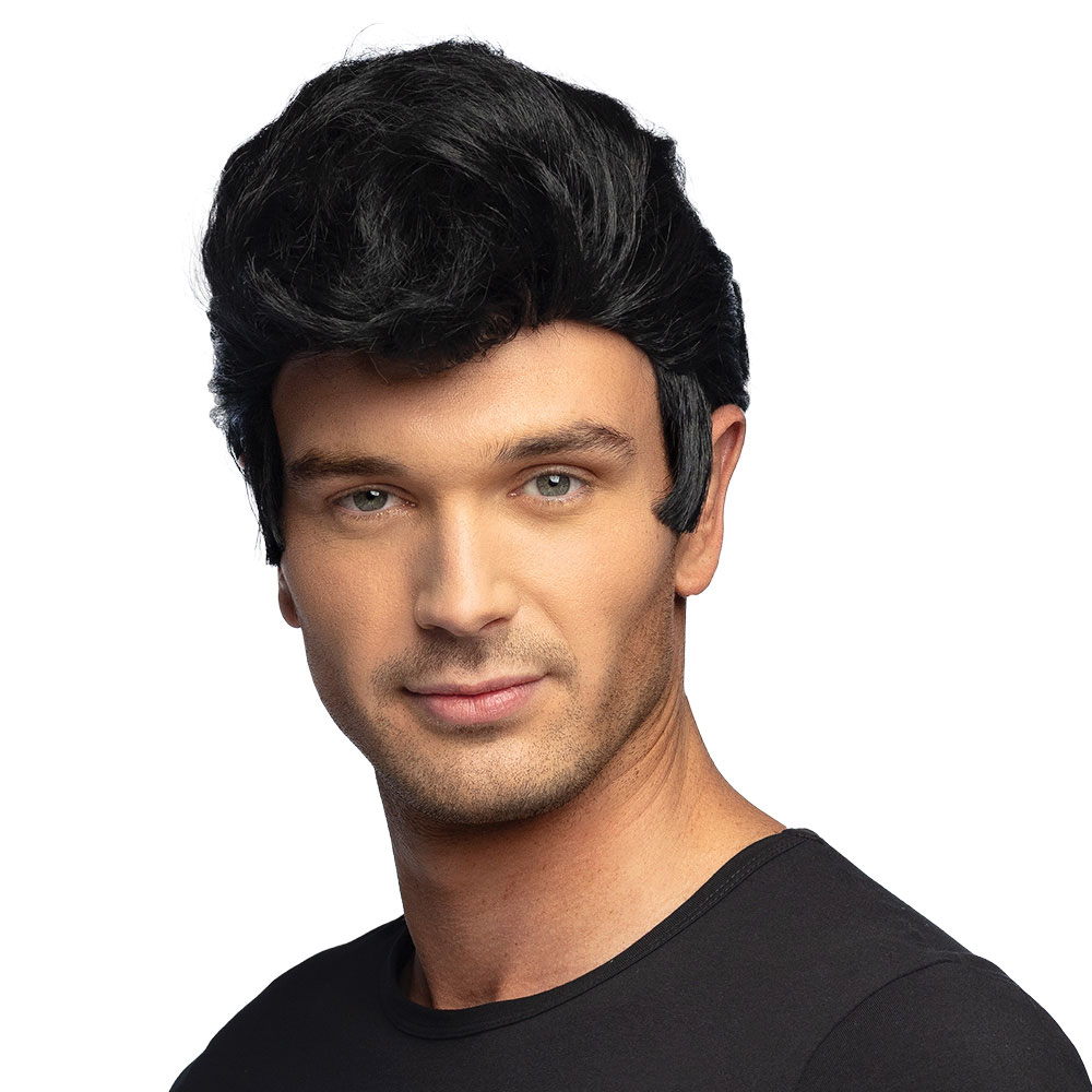 Danny Black Quiff Fancy-Dress Wig