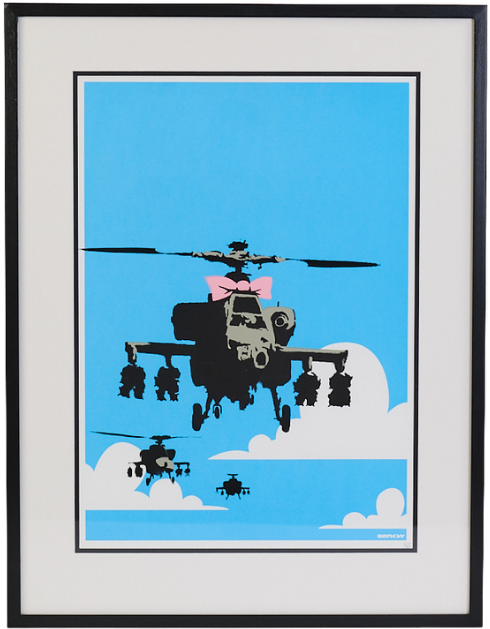 Banksy Happy Choppers framed artwork