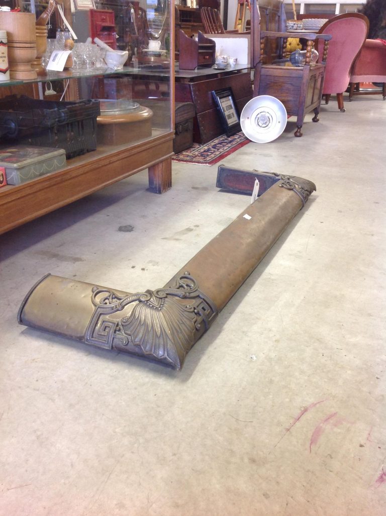 Victorian brass fender