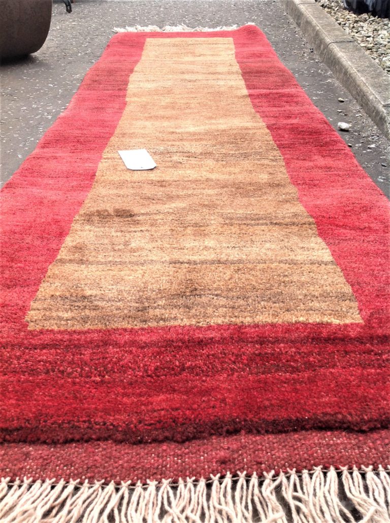 Vintage Red and Brown Ghabi Rug JN07