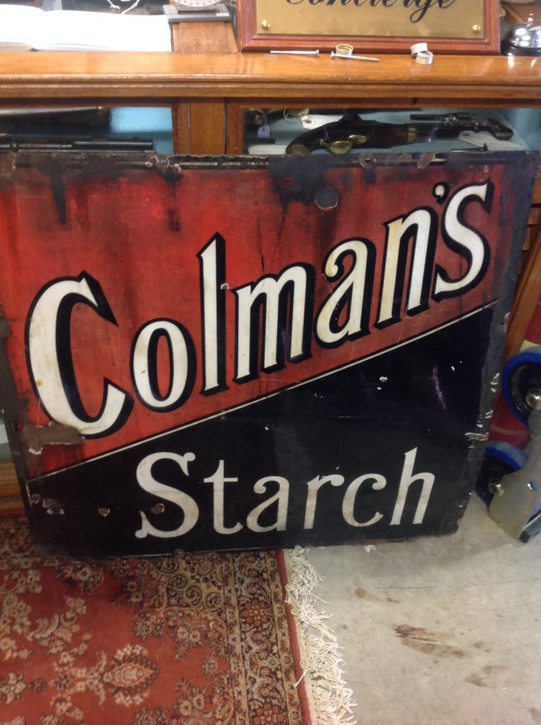 Coleman's Starch Enamel Sign