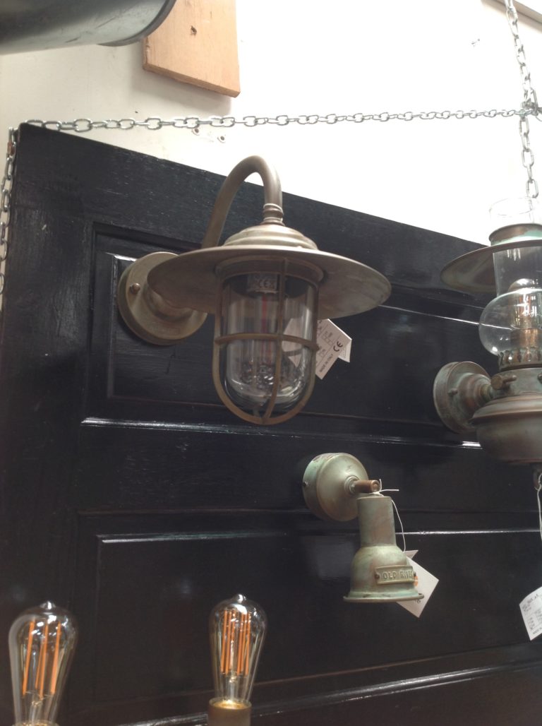 Aged Brass 90d Swan Neck with Cage [140.T.AR]