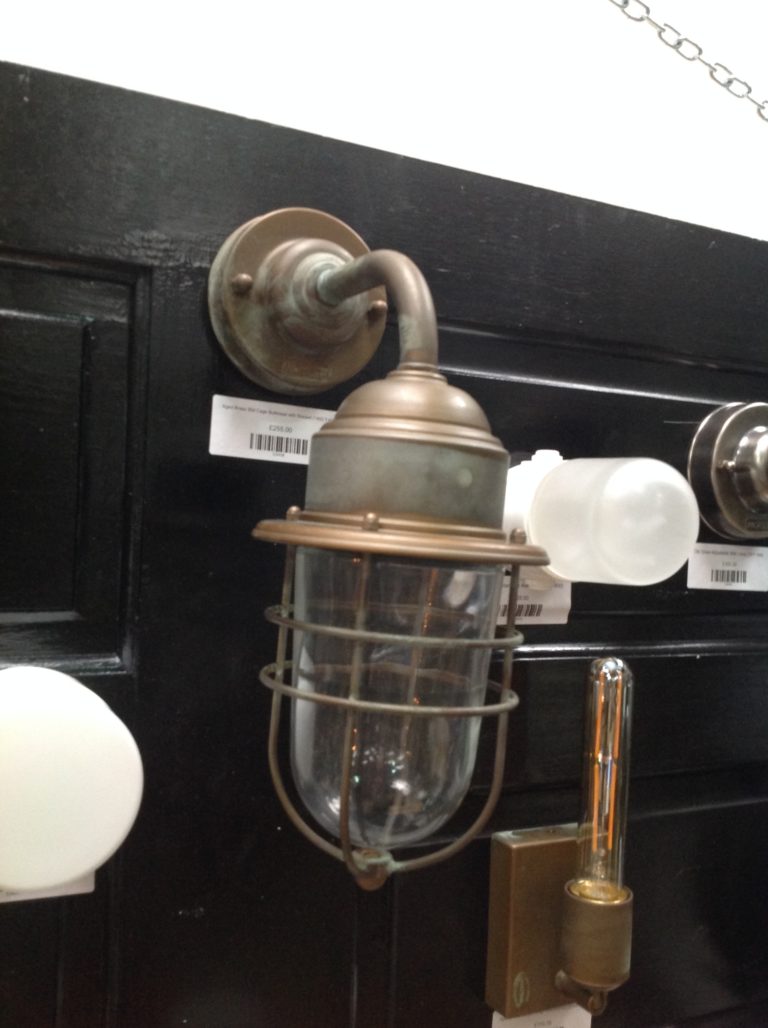 Aged Brass 90d Cage Bulkhead with Bracket [1853.T.AR]