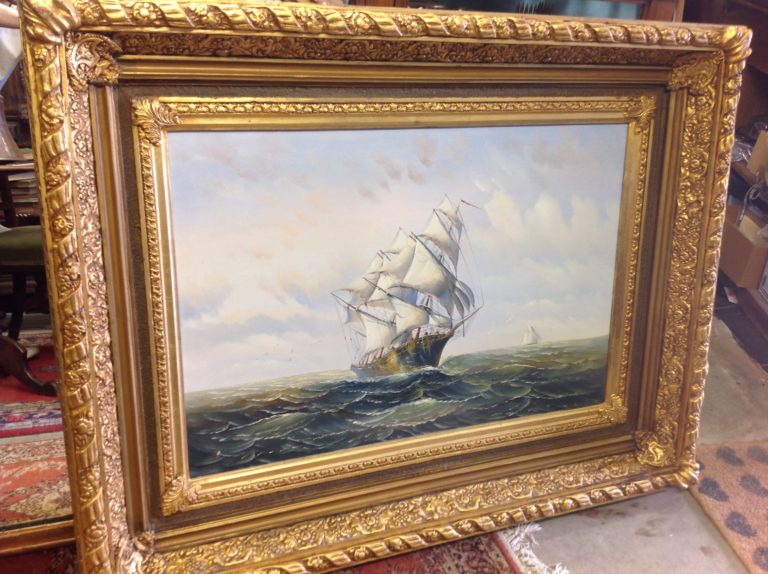 Oil Painting of Ship