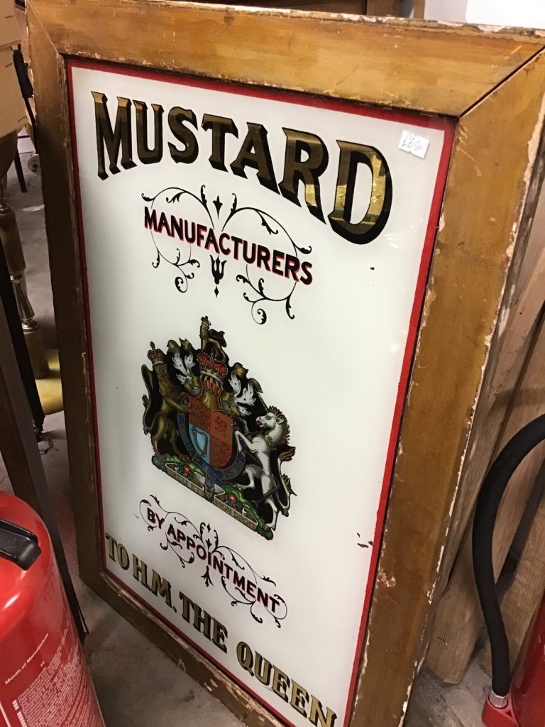 Antique MUSTARD Advertising Glass