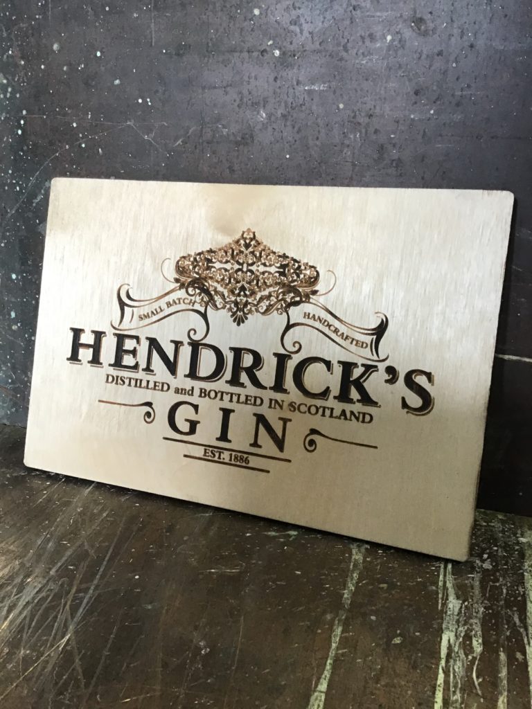 Hendricks Gin Wooden Plaque