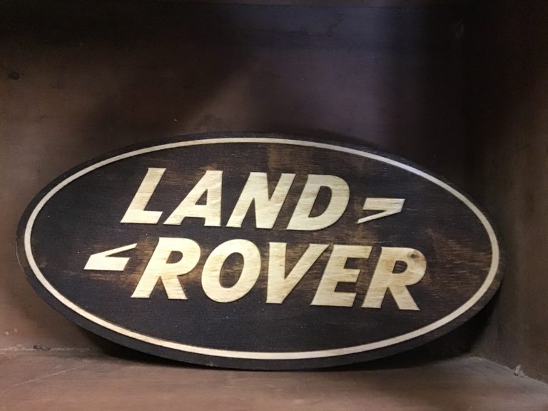 Land Rover Wooden Plaque
