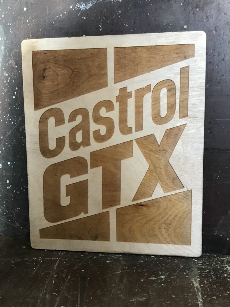 Castrol Wooden Plaque
