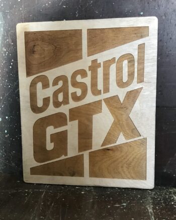 Castrol Wooden Plaque