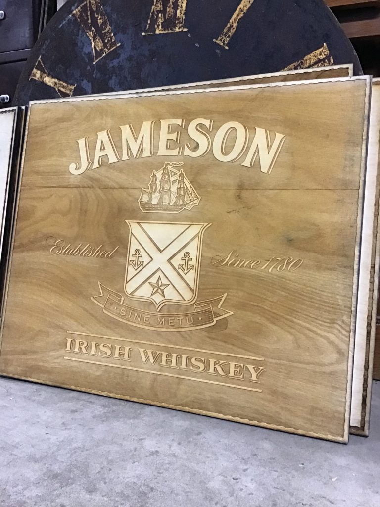 WOODEN PLAQUE JAMESONS 600MM