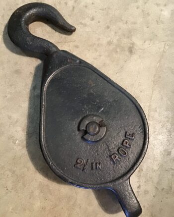 Antique Iron Pulley Block [marked 1917]