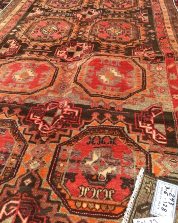 Vintage Brown and Pink Bukhara Runner 360 x 128 cm [SN23]