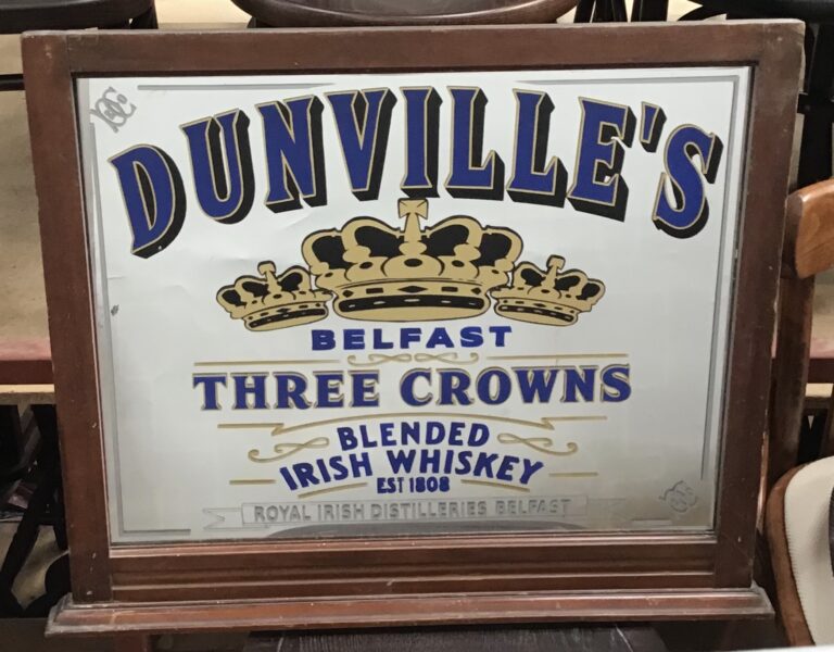 Dunville’s Three Crowns Irish Whiskey Mirror