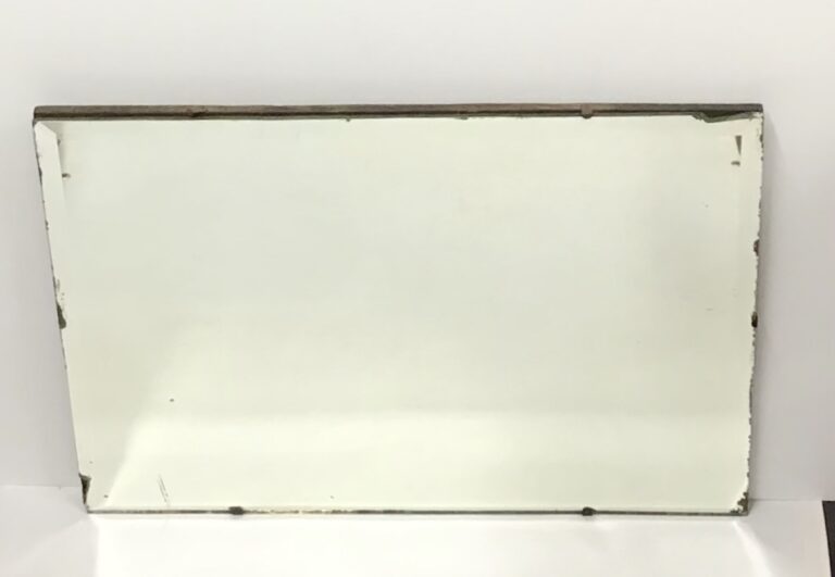 Heavy rectangular vintage mirror with board back