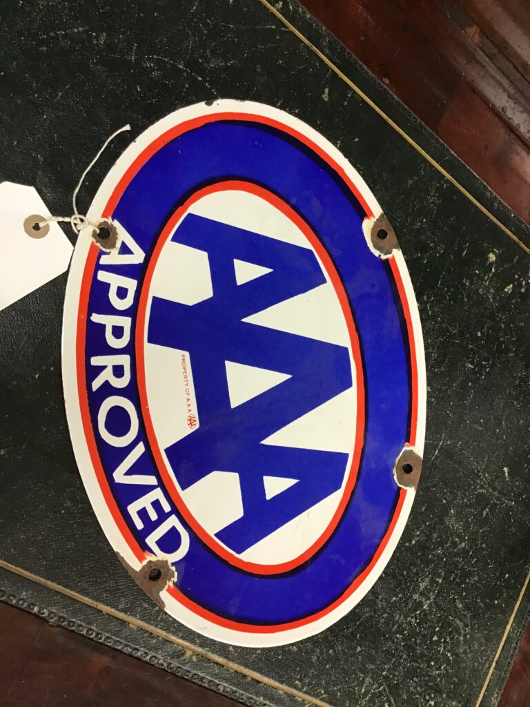 Triple-A Enamel sign AAA