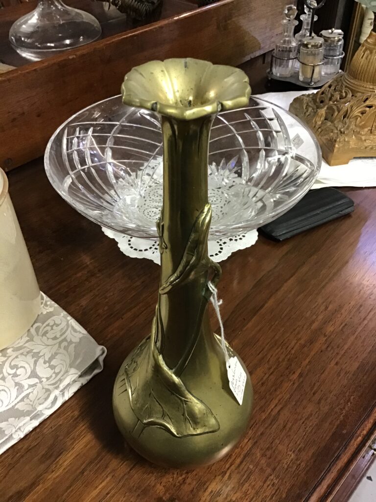 Art Nouveau Brass Lilly Vase C.1920