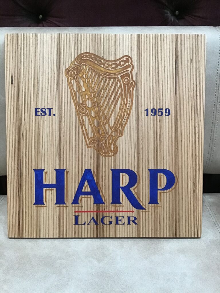 Resin ‘n Ply Harp Plaque