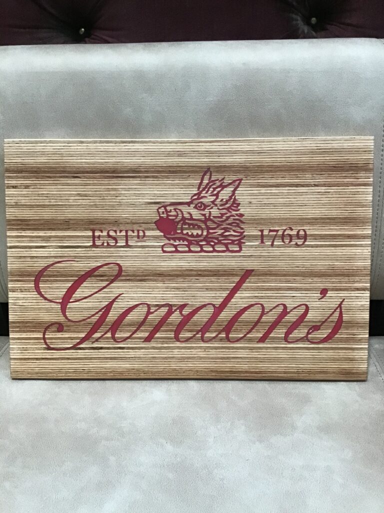 Resin ‘n Ply Gordons Gin Plaque