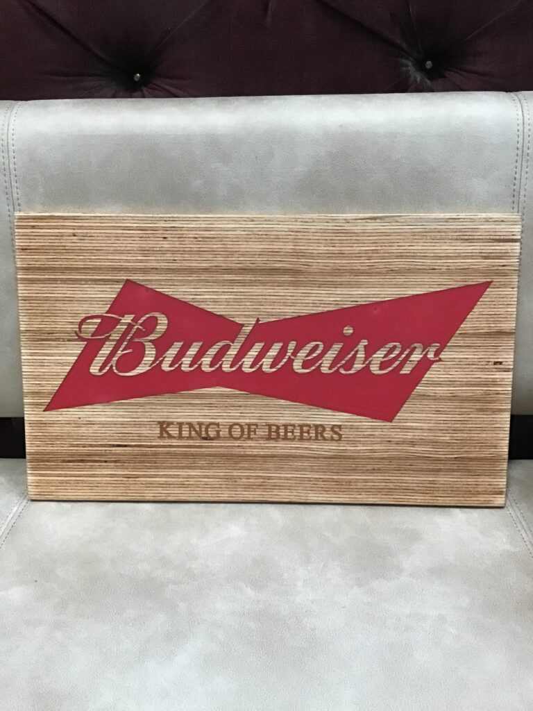 Resin ‘n Ply Budweiser Plaque