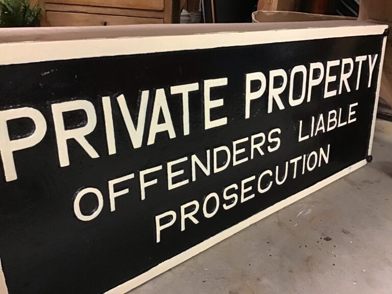 Vintage PRIVATE PROPERTY Sign