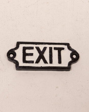 Cast Iron Exit Sign