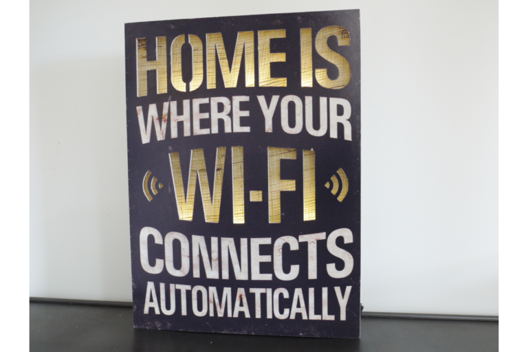 Home is Where Your WiFi Connects Light-up Sign