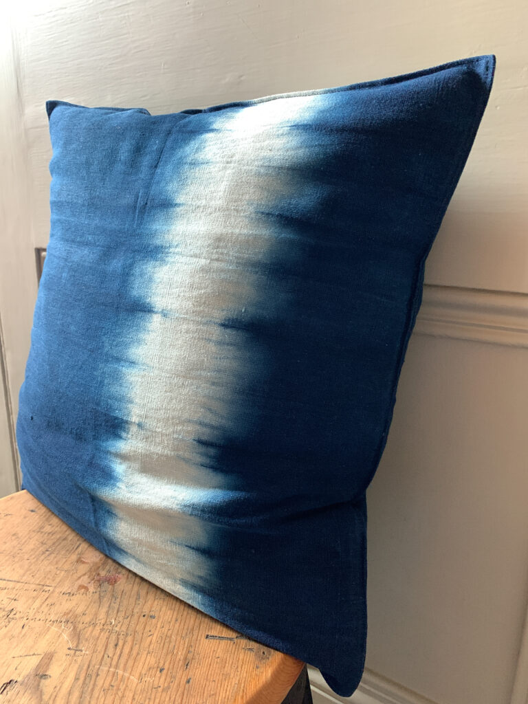 HANDWOVEN COTTON CUSHION COVERS - indigo dyed