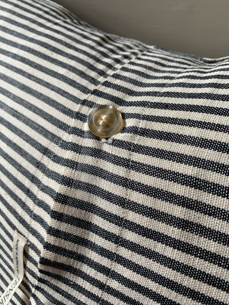 Handwoven 100% cotton cushion cover - blue stripe