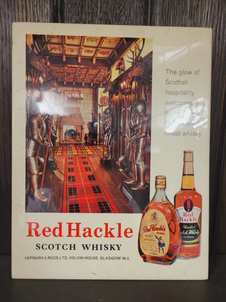 Red Hackle Whisky Celluloid Sign [w306]