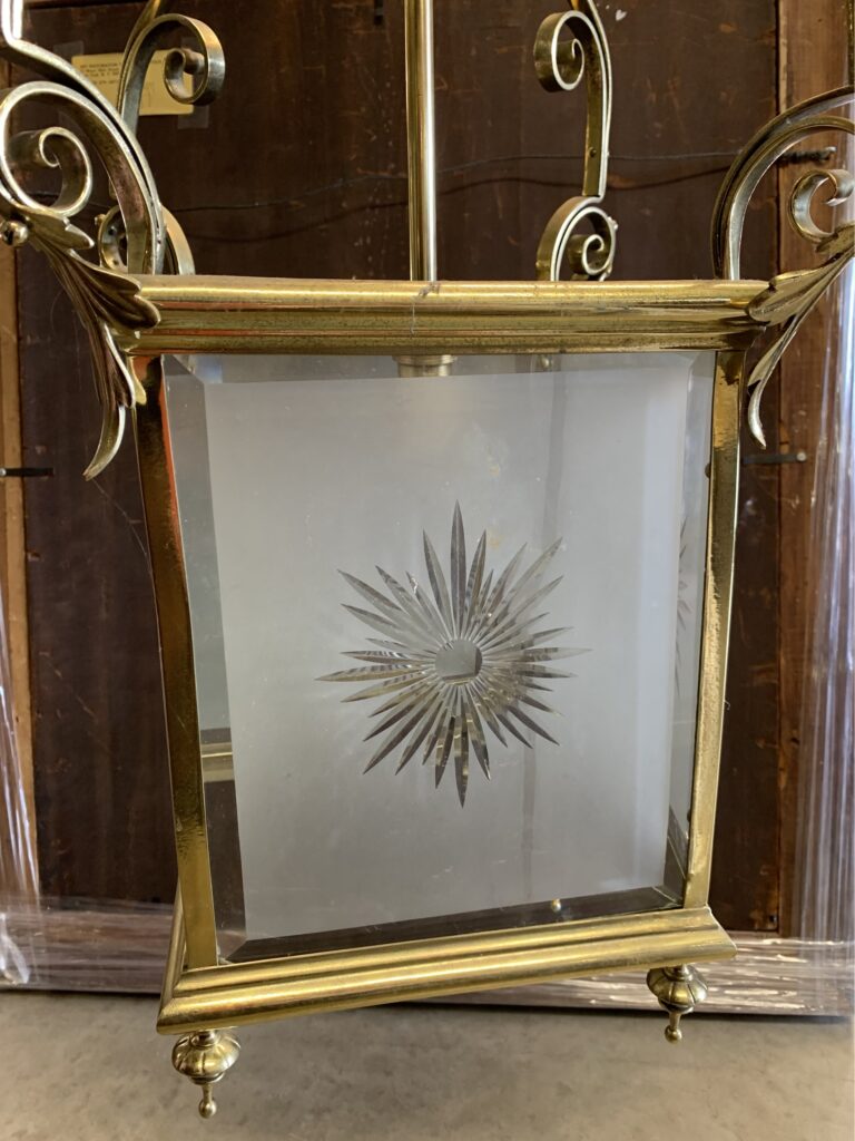 Edwardian Brass Vestibule Lamp