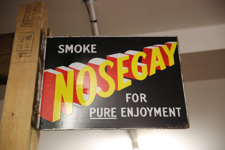 Smoke Nosegay Double Sided Enamel Sign