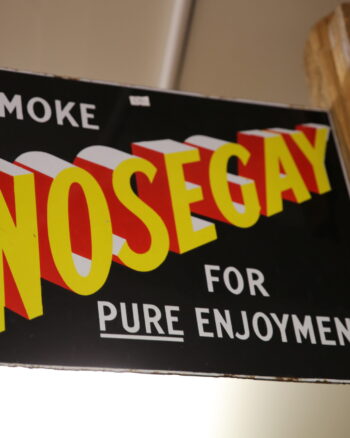 Smoke Nosegay Double Sided Enamel Sign
