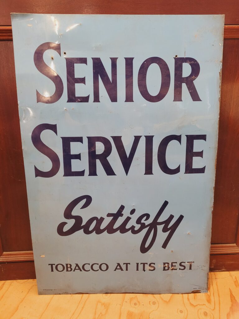 Senior Service Tobacco Tin Sign
