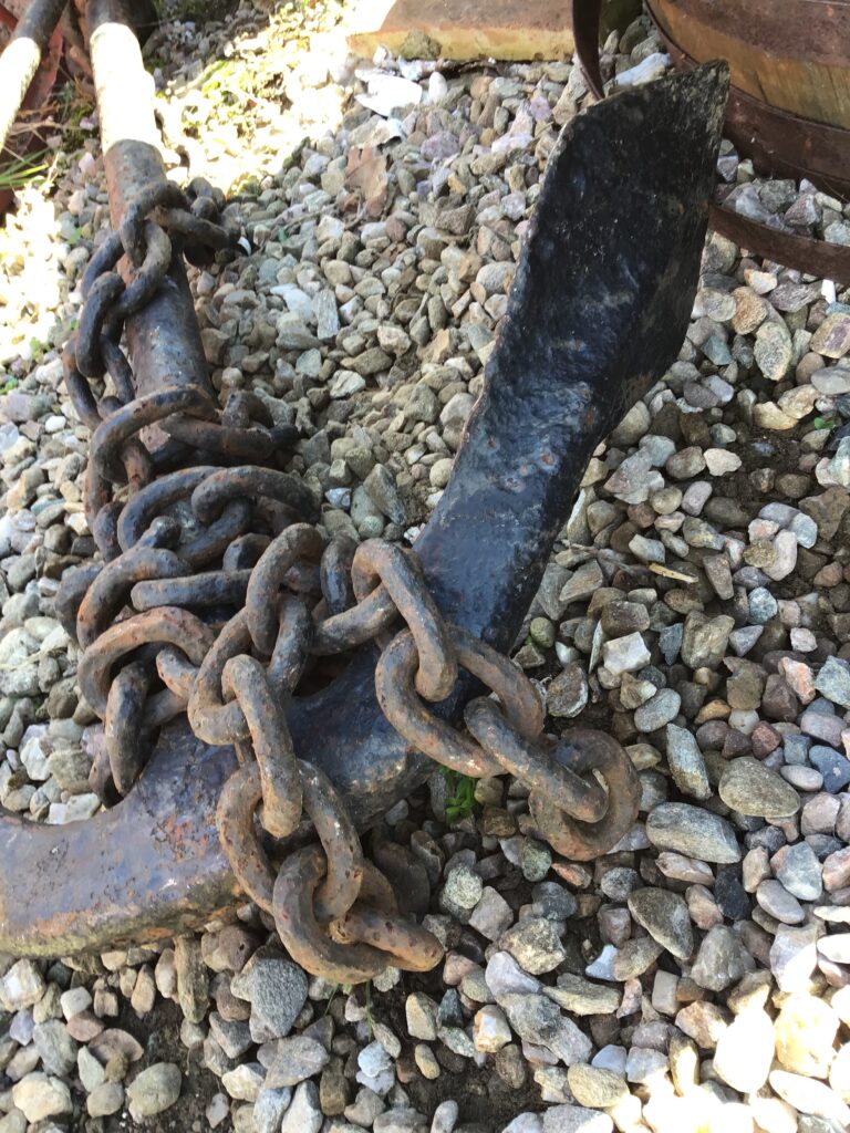 52-inch-long Antique Anchor