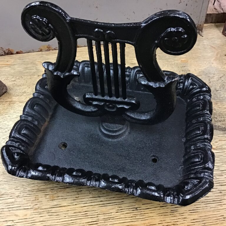 Cast Iron Lyre Boot-scraper