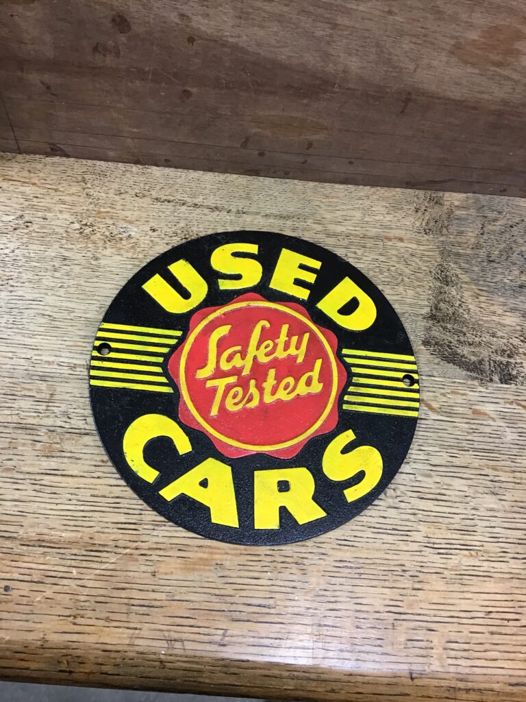 Used Cars Cast Iron Sign