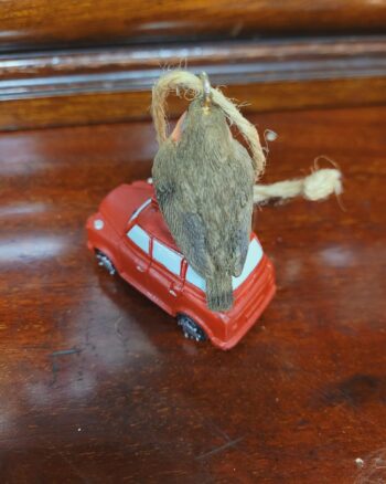 Robin on Car Bauble